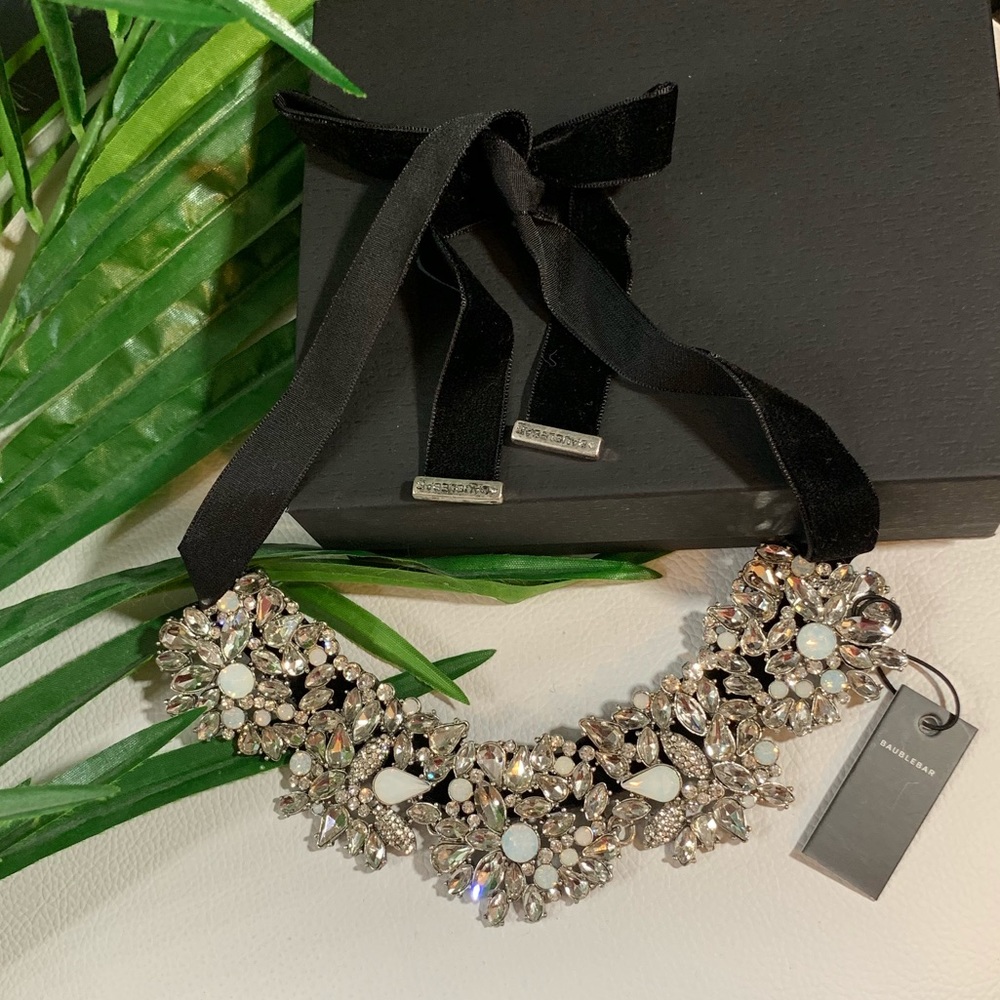 Elegant BaubleBar Velvet Tie Necklace